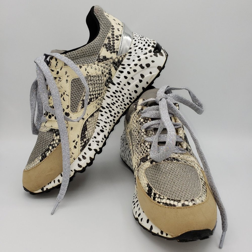 STEVE MADDEN Barra Cliff Leopard Snake Sneaker 8.5